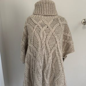 Tan Knit Turtle Neck Sweater